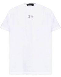 DSquared² - Logo-stamp Cotton-blend T-shirt - Lyst