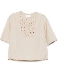 Yves Salomon - Short-Sleeve Top With Cut-Out Detail - Lyst