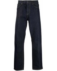 Carhartt - Jeans Dritti A Vita Media - Lyst