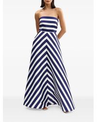 Aston Studio - Audrey Strapless Striped Gown Maxi Dress - Lyst