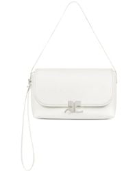 Courreges - Logo-Plaque Leather Shoulder Bag - Lyst
