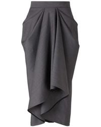 Givenchy - Draped Midi Skirt - Lyst