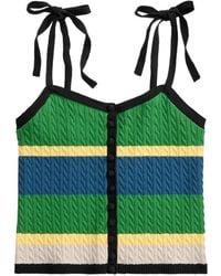 Polo Ralph Lauren - Cable-Knit Tie-Strap Tank Top - Lyst