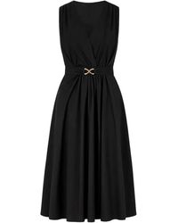 Twinset - Midi V-Neck Belted Dress - Lyst