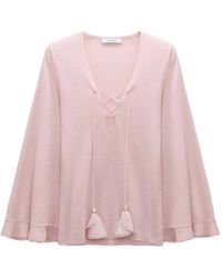 Dorothee Schumacher - Refined Essentials Lace-Up Flared-Sleeve Sweater - Lyst