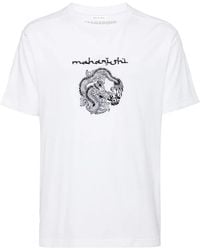 Maharishi - Thar T-Shirt Met Geborduurde Draak - Lyst