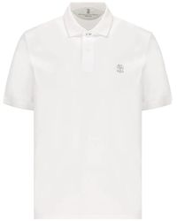 Brunello Cucinelli - Polo Con Logo Ricamato - Lyst