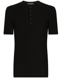 Dolce & Gabbana - Fine-Rib Cotton T-Shirt - Lyst