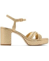 Stuart Weitzman - Dayna Metallic Sandals - Lyst