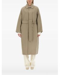 Ami Paris - Einreihiger Mantel Mit Gürtel - Lyst