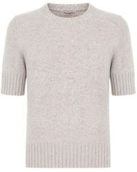 Kangra - Kurzärmeliger Pullover Mit Geripptem Besatz - Lyst