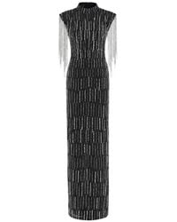 Pinko - Crystal-Embellished Fringed Dress - Lyst
