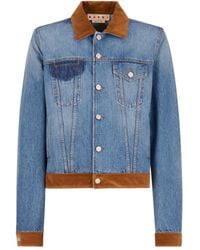 Marni - X Slawn & Soldier ベルベットトリム デニムジャケット - Lyst