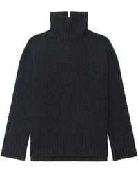 Zadig & Voltaire - Bleeza High-Neck Logo-Embroidered Wool Sweater - Lyst