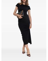 AllSaints Anna Crew Neck Short Sleeve Maxi Dress in Gray | Lyst