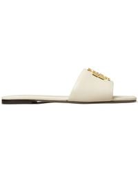Tory Burch - Eleanor Logo-Plaque Sandals - Lyst