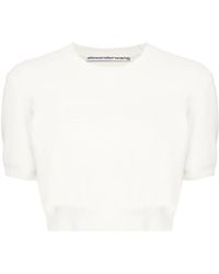 Alexander Wang - Top corto con logo en relieve - Lyst