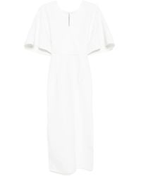 Maticevski - V-Neck Short Sleeves Midi Dress - Lyst