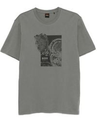 BOSS - Crew-Neck Graphic-Print T-Shirt - Lyst