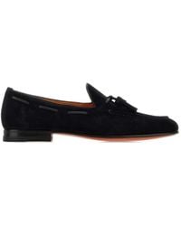 Santoni - Tassel-Detail Suede Loafers - Lyst