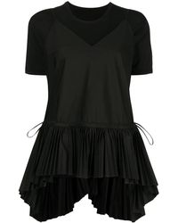 Juun.J - Pleated-Hem T-Shirt - Lyst