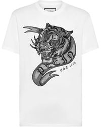Philipp Plein - Ss Tattoo Tiger-Print T-Shirt - Lyst
