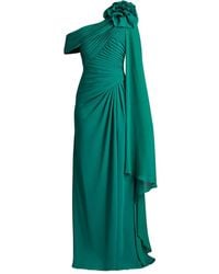 Tadashi Shoji - Robe Longue Drapée À Épaules Dénudées - Lyst