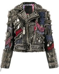Philipp Plein Leather jackets for Women | Online Sale up to 60% off | Lyst