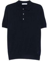 Manuel Ritz - Knitted Cotton Polo Shirt - Lyst