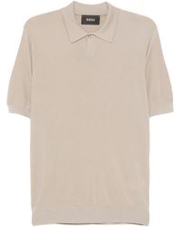 BOSS - Buttoned virgin wool polo shirt - Lyst
