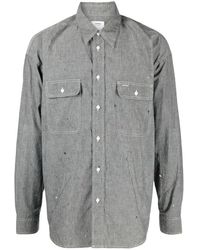 Visvim - Logo-Print Paint-Splatter Shirt - Lyst