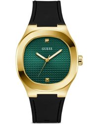 Guess - Orologio Analogico Nero E Color Oro - Lyst