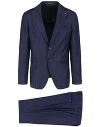 Tagliatore - Pinstripe-Pattern Single-Breasted Suit - Lyst