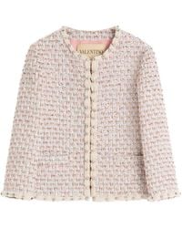 Valentino Garavani - Embroidered Ribbon Tweed Jacket - Lyst