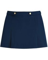 Tommy Hilfiger - Pleated-Detail Button-Embellished Skirt - Lyst