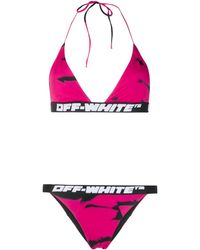 Off-White c/o Virgil Abloh Bikini con fantasia tie dye - Rosa