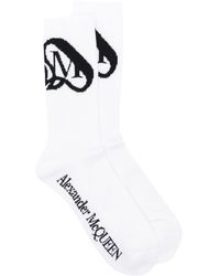 Alexander McQueen - Seal Logo-intarsia Socks - Lyst