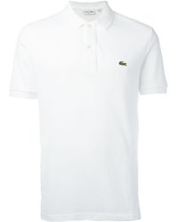 Lacoste - Logo patch polo shirt - Lyst