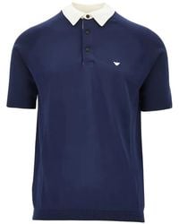 Emporio Armani - Contrast-Collar Polo Shirt - Lyst