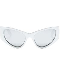 Balenciaga - Logo-Print D-Frame Sunglasses - Lyst