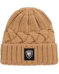 Blauer - Corwin Cable-Knit Beanie Hat - Lyst