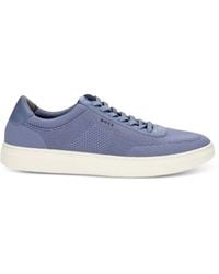 BOSS - Lace-Up Trainers With Knitted Uppers And Leather Trims - Lyst
