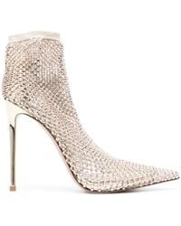 Le Silla - Gilda 120Mm Crystal-Embellished Boots - Lyst