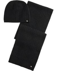 Ralph Lauren - Textured Logo-Detail Scarf And Beanie Hat - Lyst