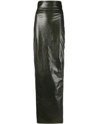 Rick Owens - Fitted-waist Cotton Blend Maxi Skirt - Lyst