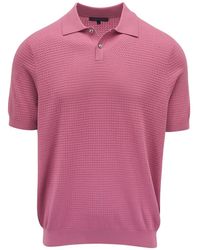 Patrick Assaraf - Waffle-Knit Polo Shirt - Lyst