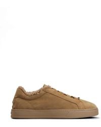 Tod's - Baskets En Cuir À Empiècement En Fourrure - Lyst