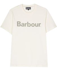 Barbour - Logo-Print Cotton T-Shirt - Lyst