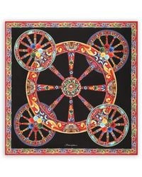Dolce & Gabbana - 70X70 Carretto-Print Silk Twill Scarf - Lyst
