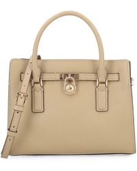 MICHAEL Michael Kors - Hamilton Logo-Padlock Pebbled-Leather Tote Bag - Lyst
